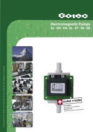 General presentation leaflet of the electromagnetic piston ... - Gotec SA