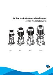 Vertical multi-stage centrifugal pumps - DP pumps