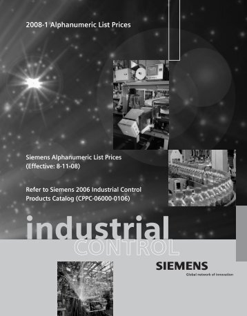 2008-1 Alphanumeric Price Guide - Siemens