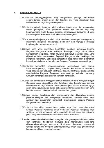 Fail Spesifikasi - Sistem Tender Dokumen dan Sebutharga - Selangor