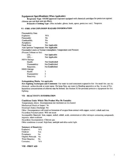 Liquid Bleach 12.5% MSDS Sheet - Corcraft