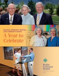 A Year to Celebrate - Boulder Community Hospital