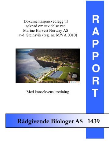 Dokumentasjonsvedlegg til sÃ¸knad om utvidelse ved Marine ...
