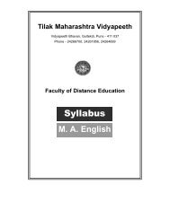 detailed Syllabus (Old) - Tilak Maharashtra Vidyapeeth