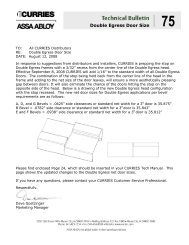 Double Egress Door Size - Curries