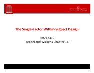 The Single-Factor Within-Subject Design