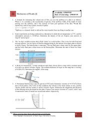 Mechanics of fluids, Exercises 1