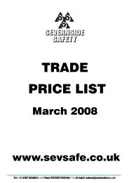 2006 Price List - Severnside Safety Supplies Limited