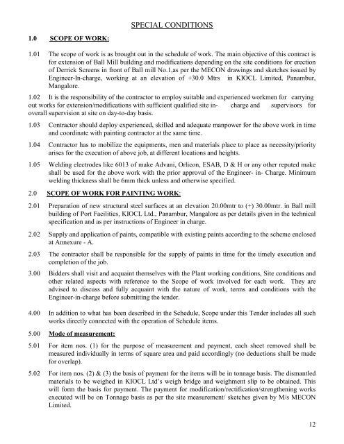 KIOCL Limited - The Kudremukh Iron Ore Company Limited