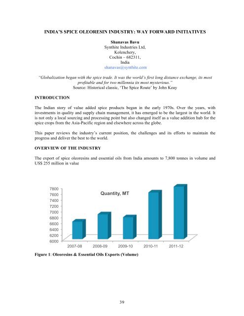 THE CONFERENCE PROCEEDINGS - IFEAT