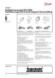 Radiatortermostat RA 2000, Ventilhus type RA-N - varme.danfoss.no ...