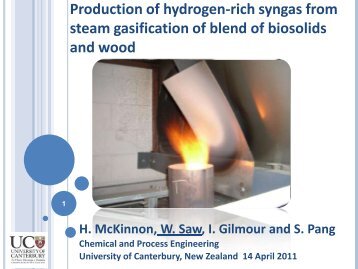 Production of hydrogen-rich syngas from steam gasification of blend ...