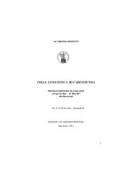 3/2011 - Institutul de LingvisticÄƒ â€žIorgu Iordan â€“ Al. Rosettiâ€
