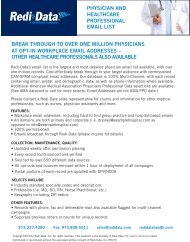 physician and healthcare professional email list - Redi-Data