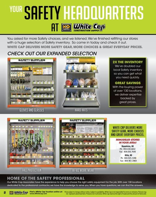 Safety supplies for the pro contractor - White Cap Construction Supply
