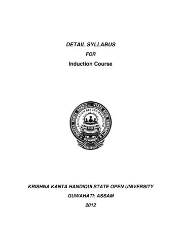 DETAIL SYLLABUS Induction Course - krishna kanta handiqui state ...