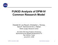 FUN3D Analysis of DPW-IV Common Research Model - NASA
