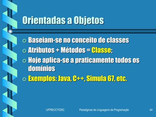 Paradigmas de Linguagens de ProgramaÃƒÂ§ÃƒÂ£o - Departamento de ...