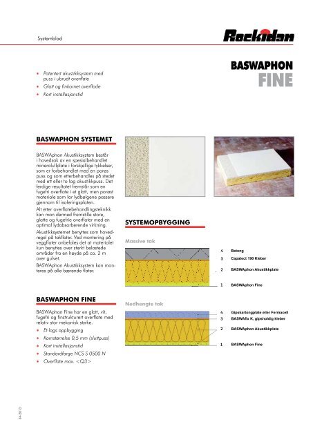 BASWAphon Fine systemblad - Rockidan