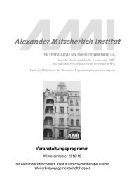 Wintersemester 2012/13 - Alexander-Mitscherlich-Institut für ...