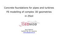 Concrete foundations for pipes and turbines FE modelling of ...