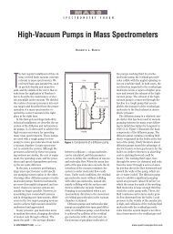 High-Vacuum Pumps in Mass Spectrometers