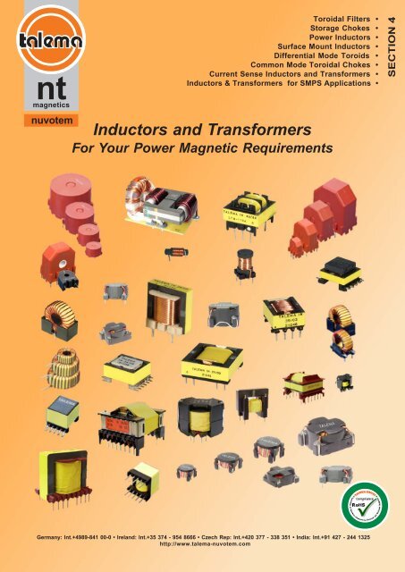 Inductors and Transformers For Your Power ... - Nuvotem Talema