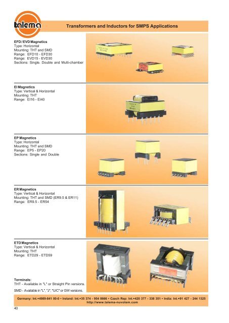 Inductors and Transformers For Your Power ... - Nuvotem Talema