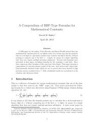 A Compendium of BBP-Type Formulas for ... - David H Bailey