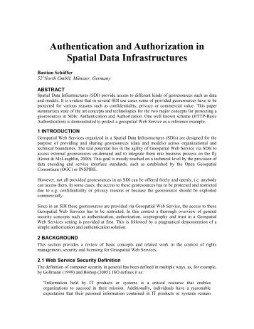 Authentication and Authorization in Spatial Data ... - GLUES Geoportal