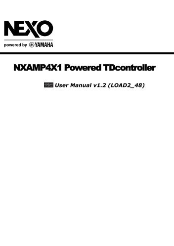 NEXO NXAMP 4X1 Owner's Manual - Yamaha Commercial Audio