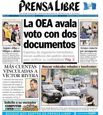 MÃS CUENTAS VINCULADAS A VÃCTOR RIVERA - Prensa Libre