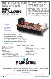 IDE to SAtA 150 ConvErtEr QUICK InStALL GUIDE - TristateTelecom