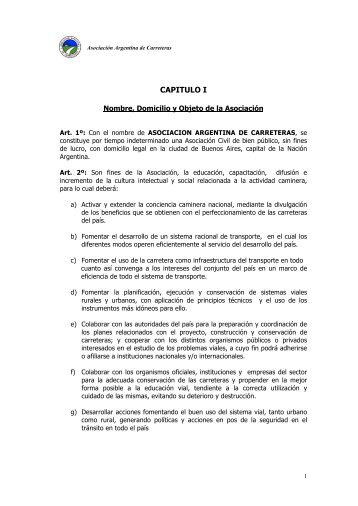 Descargar Estatuto - Asociación Argentina de Carreteras