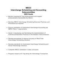 WECC Interchange Scheduling and Accounting Subcommittee 2003 ...