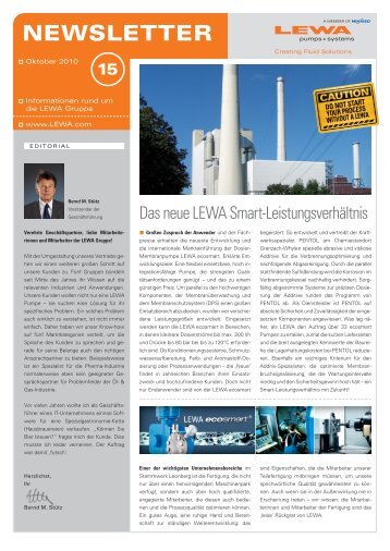 NEWSLETTER - LEWA GmbH