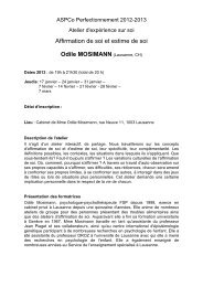 Affirmation de soi et estime de soi Odile MOSIMANN ... - ASPCo