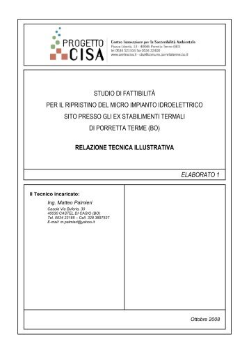 Relazione tecnica illustrativa - Centro CISA