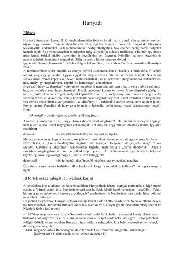 Hunyadi - Levente Vezér honlapja