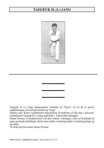 Taegeuk 1 - Il jang - Ballerup Taekwondo Klub
