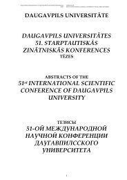 DAUGAVPILS UNIVERSITÄTES 51 ... - DU conference