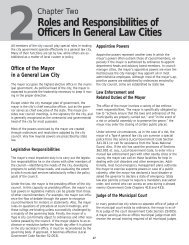 Roles and Responsibilities of Officers In General Law Cities - Texas ...