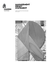 2012 management proxy statement - Resolute Forest Products