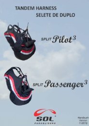 Einstellungen und Montage - SOL Paragliders