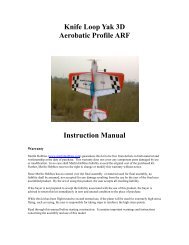 Knife Loop Yak 3D Aerobatic Profile ARF Instruction ... - RC World