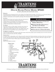 DELUXE BLANK PISTOL MODEL BP6001 WARNING