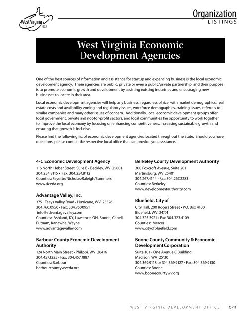 West Virginia Business Resource Directory