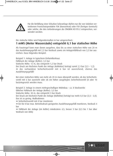 6. Wartung - Solution Solartechnik GmbH