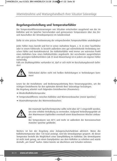 6. Wartung - Solution Solartechnik GmbH