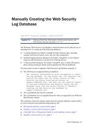 Manually Creating the Web Security Log Database - Websense